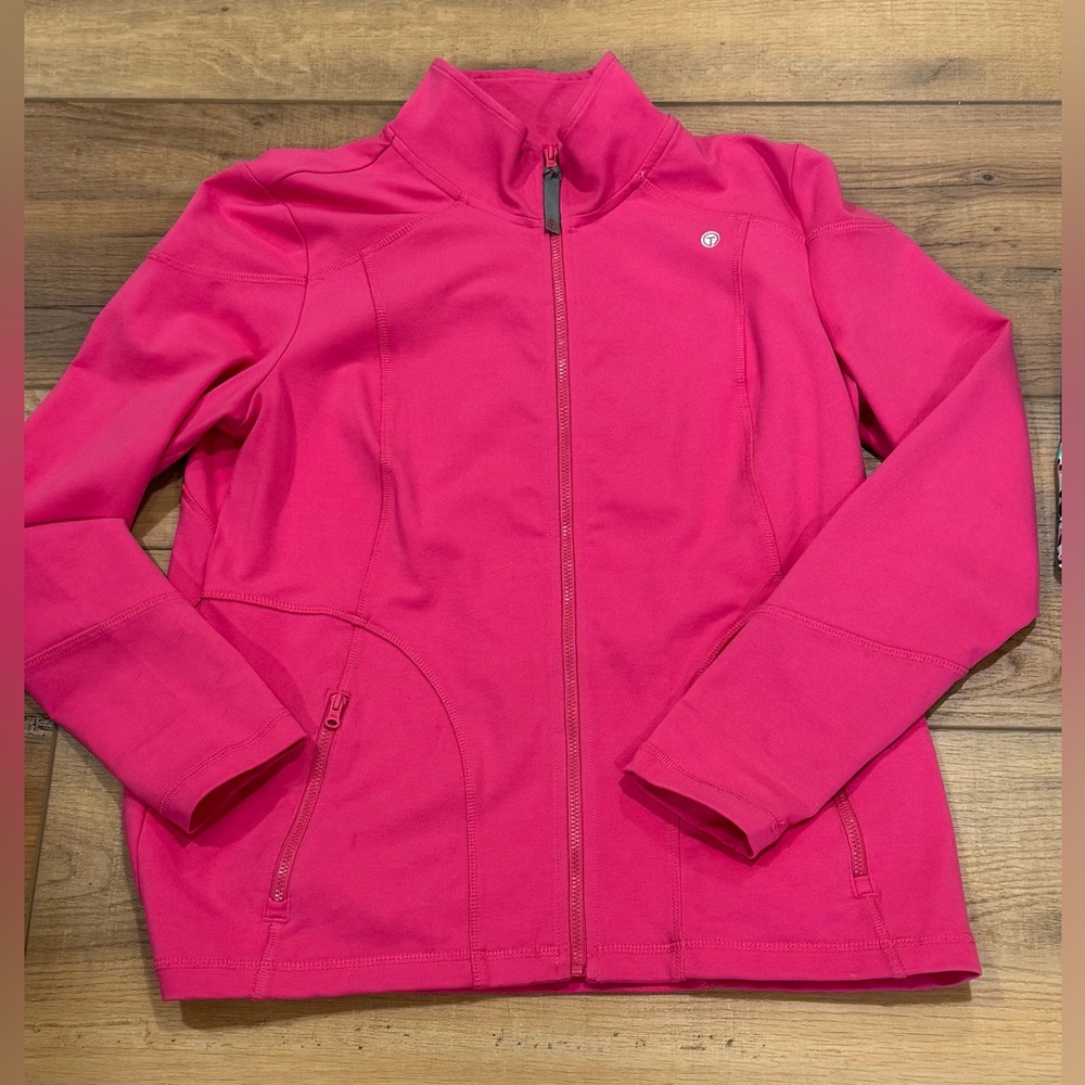 Pair of 2 Talbots New w/ Tags Pink Zip Up Sweatshirt Small Petite Paisley - Picture 7 of 8